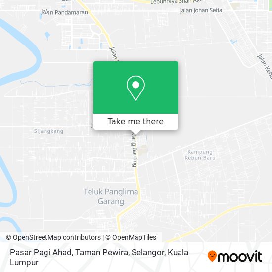 Peta Pasar Pagi Ahad, Taman Pewira, Selangor