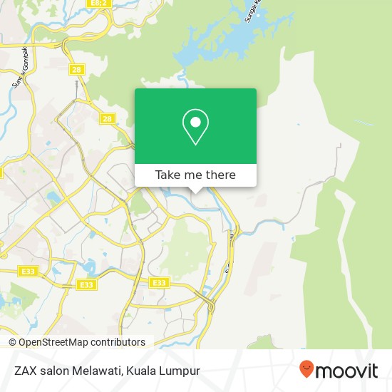 ZAX salon Melawati map