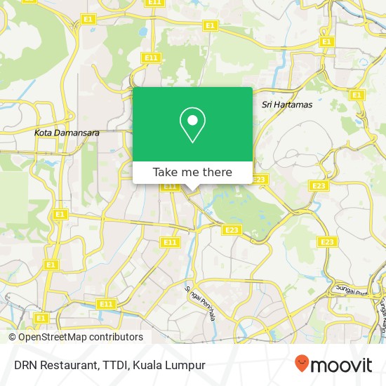 DRN Restaurant, TTDI map