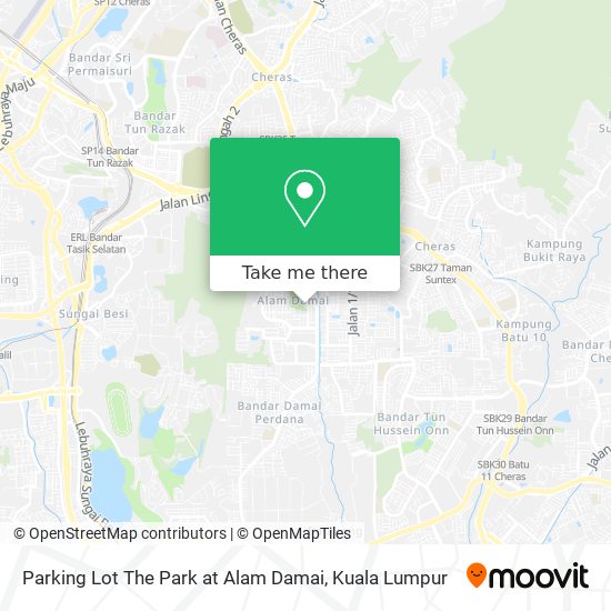 Parking Lot The Park at Alam Damai map