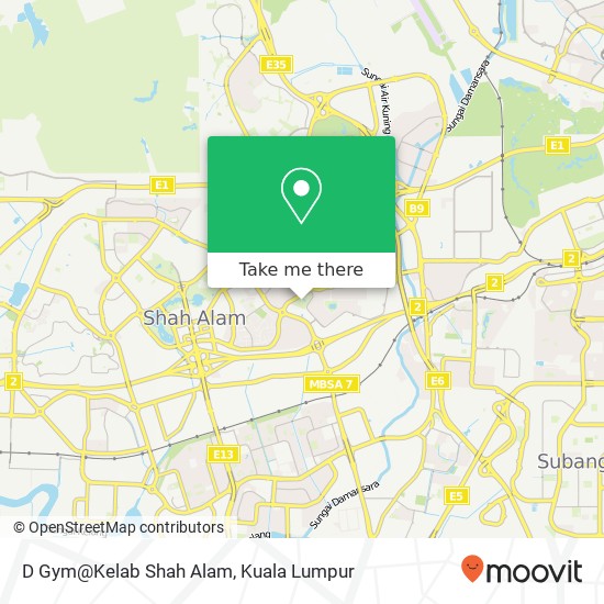 D Gym@Kelab Shah Alam map