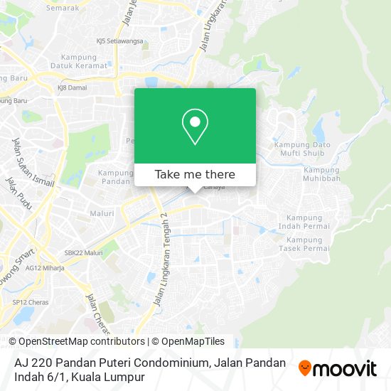 Peta AJ 220 Pandan Puteri Condominium, Jalan Pandan Indah 6 / 1