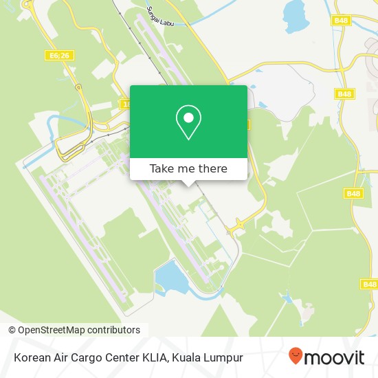 Korean Air Cargo Center KLIA map