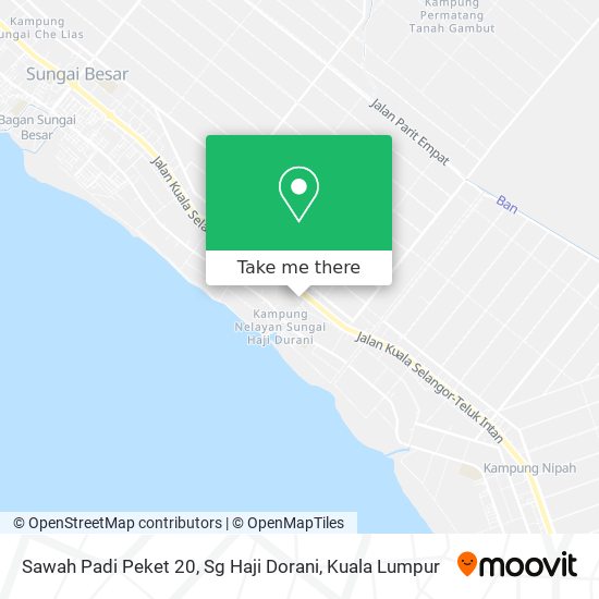 Sawah Padi Peket 20, Sg Haji Dorani map