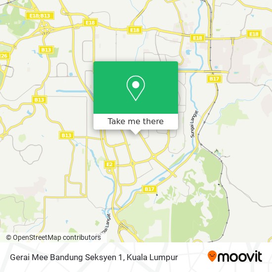 Gerai Mee Bandung Seksyen 1 map