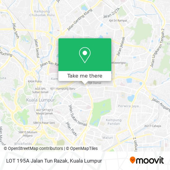 Peta LOT 195A Jalan Tun Razak