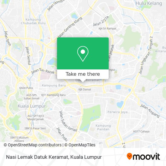 Nasi Lemak Datuk Keramat map