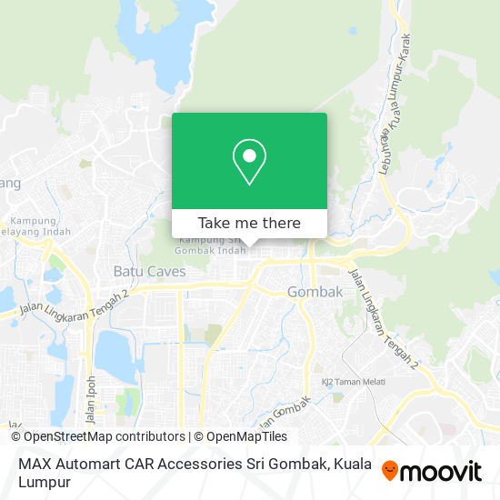 MAX Automart CAR Accessories Sri Gombak map