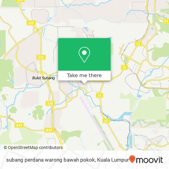 Peta subang perdana warong bawah pokok