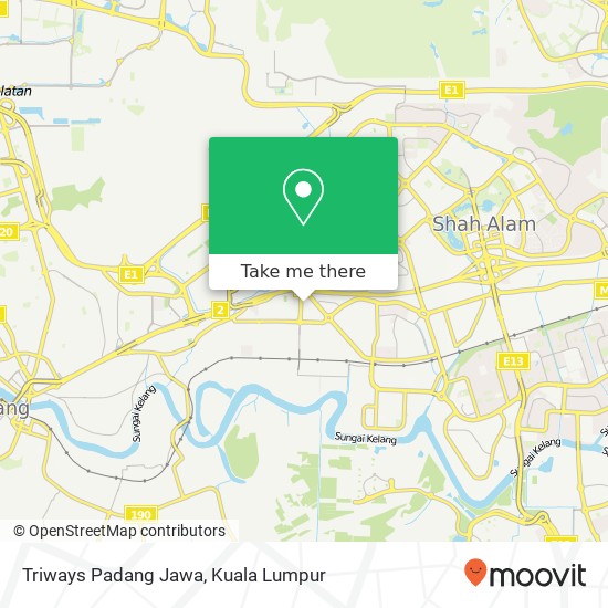 Triways Padang Jawa map