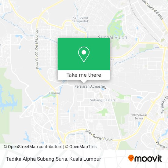 Tadika Alpha Subang Suria map