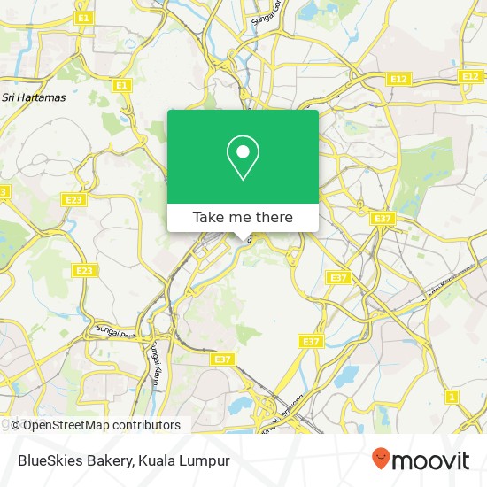 BlueSkies Bakery map