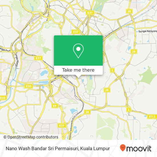 Nano Wash Bandar Sri Permaisuri map