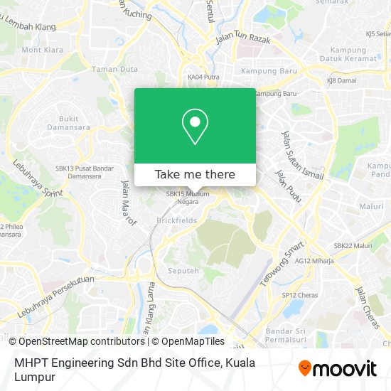 Peta MHPT Engineering Sdn Bhd Site Office