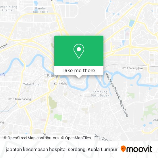 jabatan kecemasan hospital serdang map