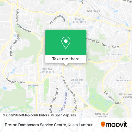 Peta Proton Damansara Service Centre