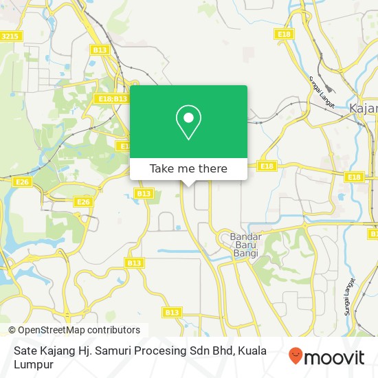 Sate Kajang Hj. Samuri Procesing Sdn Bhd map
