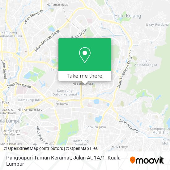 Pangsapuri Taman Keramat, Jalan AU1A / 1 map