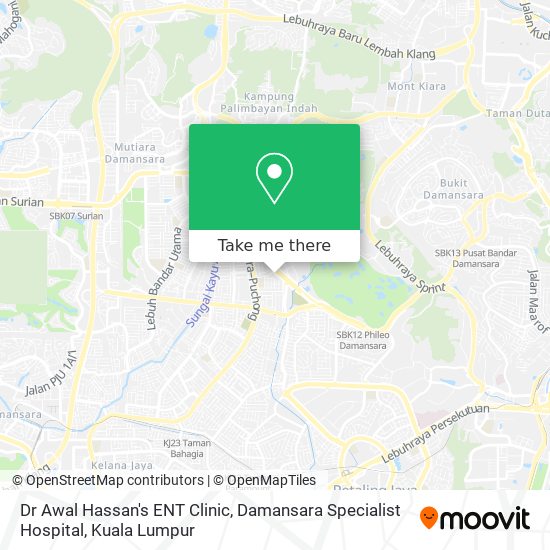 Dr Awal Hassan's ENT Clinic, Damansara Specialist Hospital map