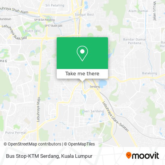 Bus Stop-KTM Serdang map