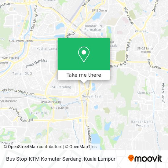 Bus Stop-KTM Komuter Serdang map