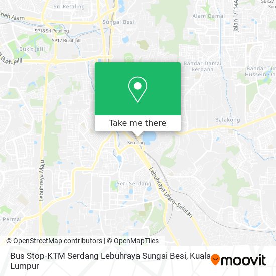 Bus Stop-KTM Serdang Lebuhraya Sungai Besi map