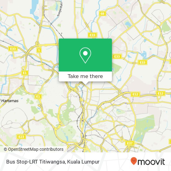 Bus Stop-LRT Titiwangsa map