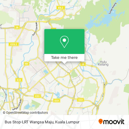 Peta Bus Stop-LRT Wangsa Maju