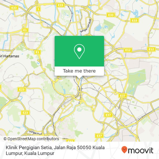 Klinik Pergigian Setia, Jalan Raja 50050 Kuala Lumpur map