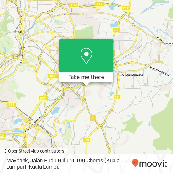 Maybank, Jalan Pudu Hulu 56100 Cheras (Kuala Lumpur) map