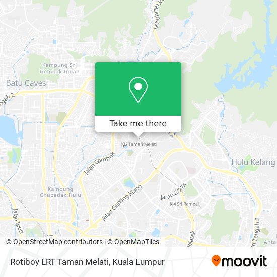 Rotiboy LRT Taman Melati map