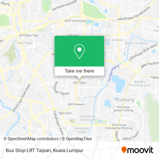 Bus Stop-LRT Taipan map