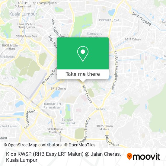 Kios KWSP (RHB Easy LRT Maluri) @ Jalan Cheras map