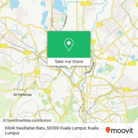 Klinik Kesihatan Batu, 50300 Kuala Lumpur map