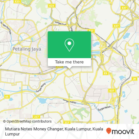 Mutiara Notes Money Changer, Kuala Lumpur map