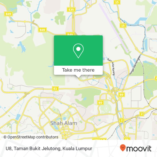 U8, Taman Bukit Jelutong map