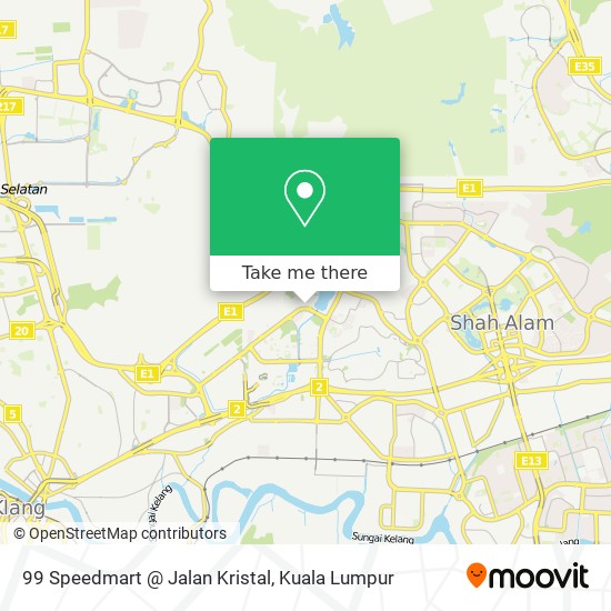 Peta 99 Speedmart @ Jalan Kristal