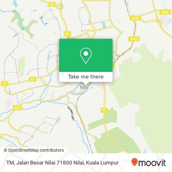 Peta TM, Jalan Besar Nilai 71800 Nilai