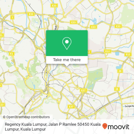 Peta Regency Kuala Lumpur, Jalan P Ramlee 50450 Kuala Lumpur