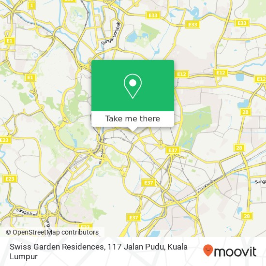Peta Swiss Garden Residences, 117 Jalan Pudu
