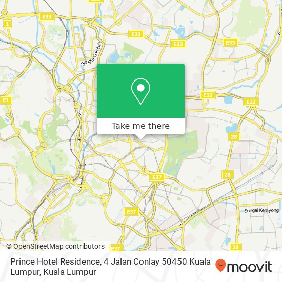 Prince Hotel Residence, 4 Jalan Conlay 50450 Kuala Lumpur map