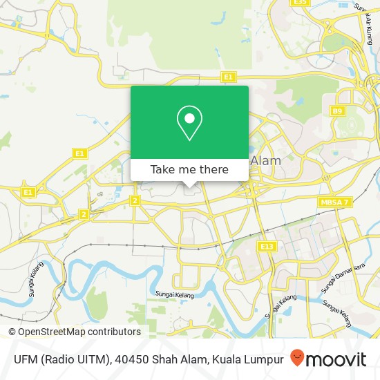 UFM (Radio UITM), 40450 Shah Alam map