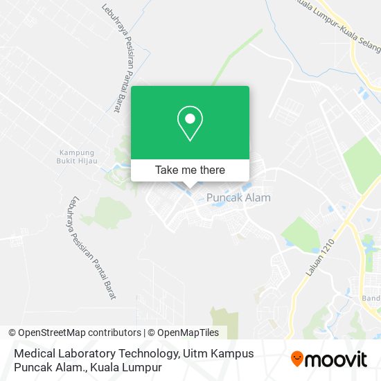 Medical Laboratory Technology, Uitm Kampus Puncak Alam. map
