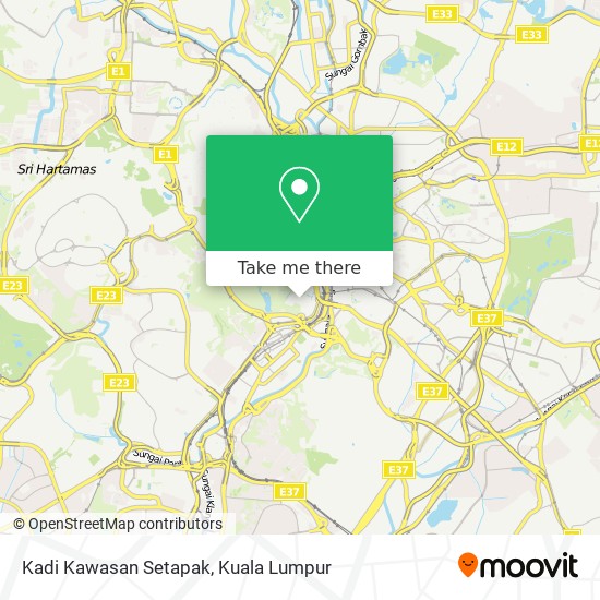 Kadi Kawasan Setapak map