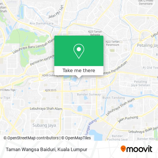 Peta Taman Wangsa Baiduri