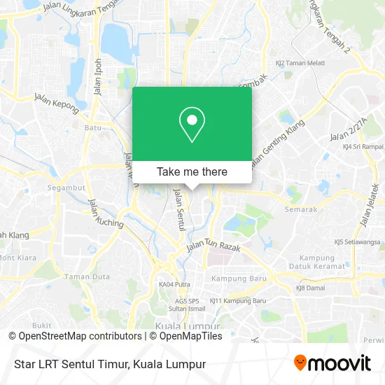 Star LRT Sentul Timur map