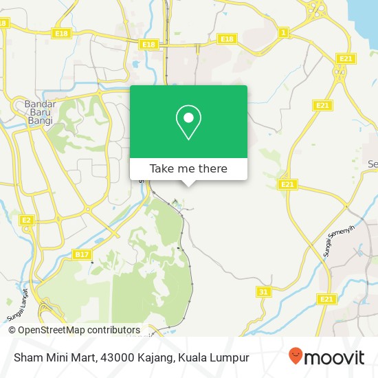 Sham Mini Mart, 43000 Kajang map