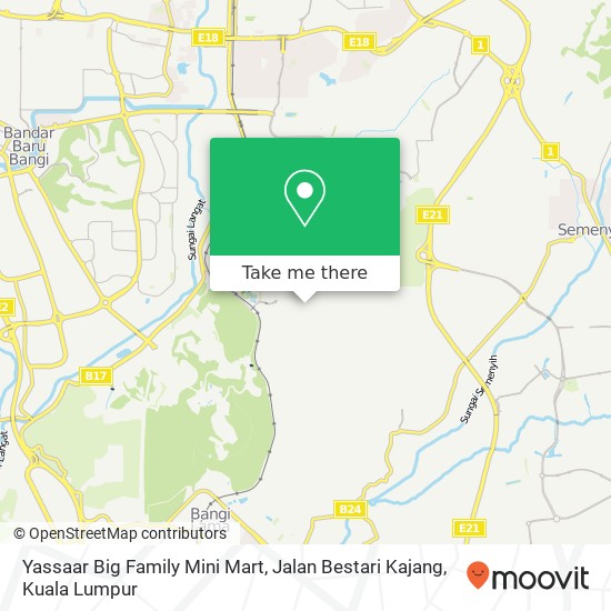 Yassaar Big Family Mini Mart, Jalan Bestari Kajang map