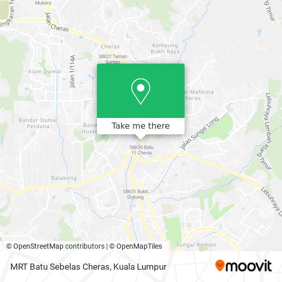 MRT Batu Sebelas Cheras map