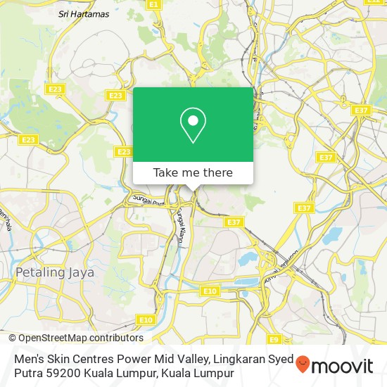 Men's Skin Centres Power Mid Valley, Lingkaran Syed Putra 59200 Kuala Lumpur map